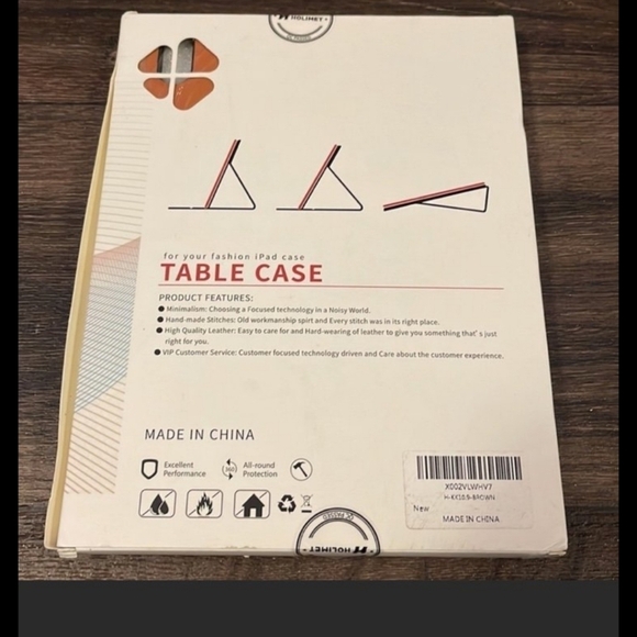 Holmiet Table Case For iPad Air 5th Gen 10.5" brown leather NEW - Picture 3 of 5